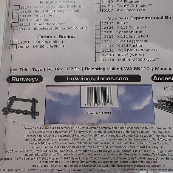 Hot Wings Curtiss Jenny Old Glory With Connectable Runway Die Cast - 11101 - Picture 4 of 5